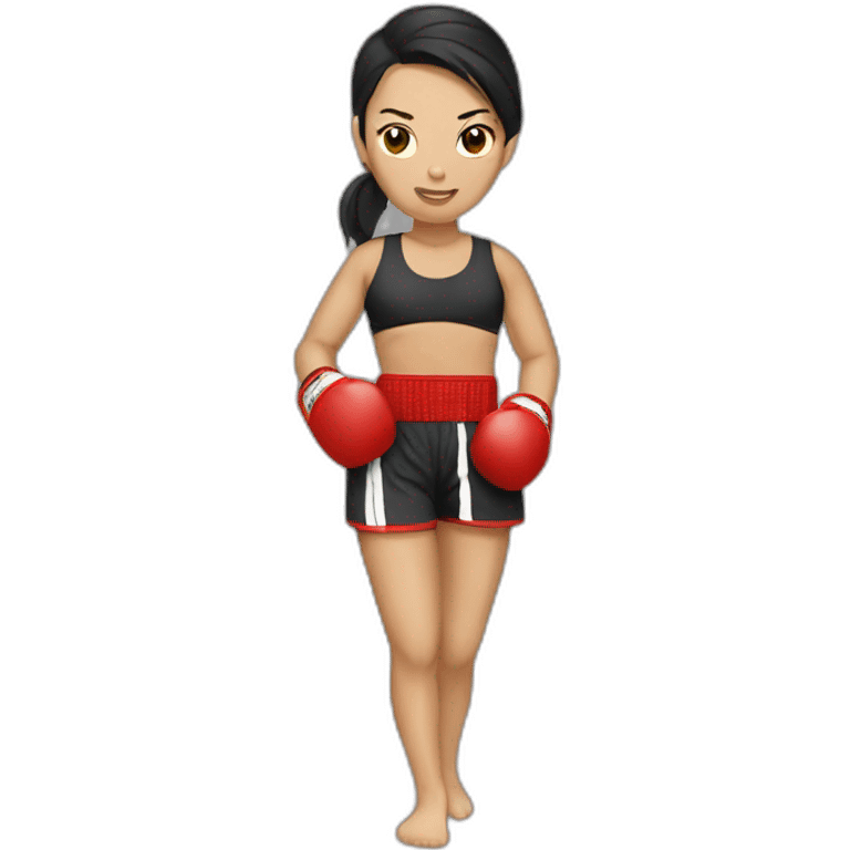 muay thai female emoji