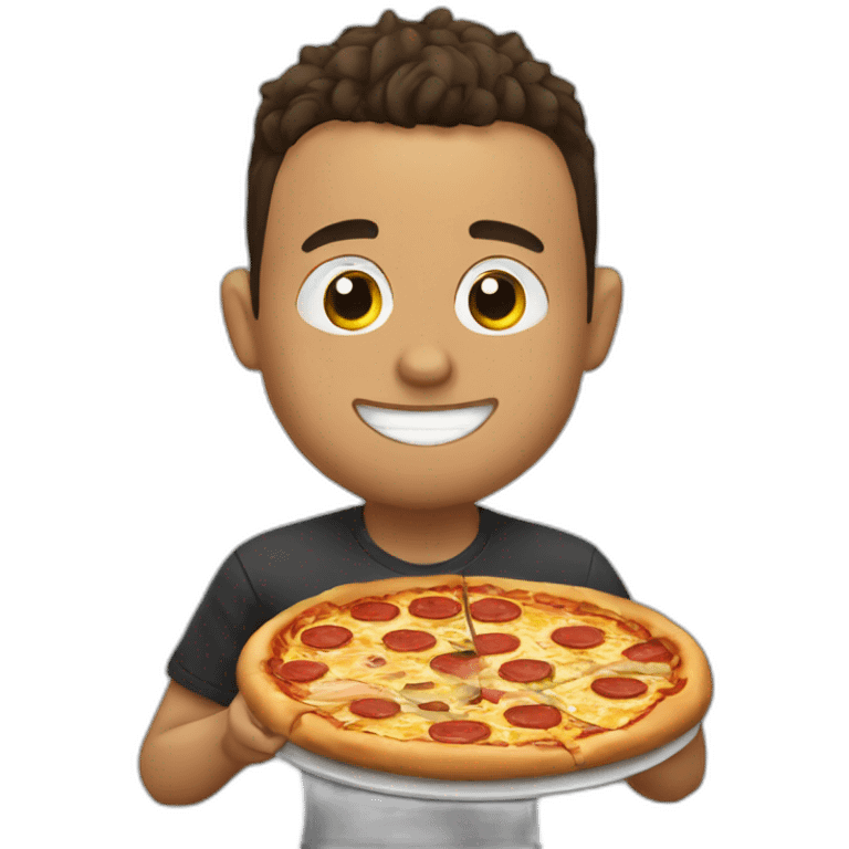 Ronaldo eating pizza emoji