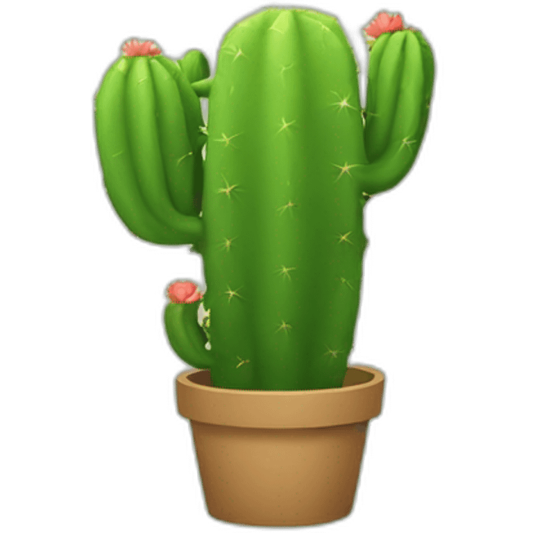 Cactus shotting emoji