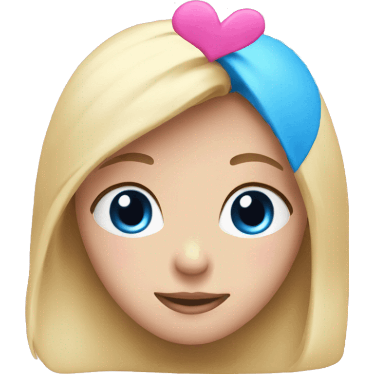 A blue and pink heart in one emoji