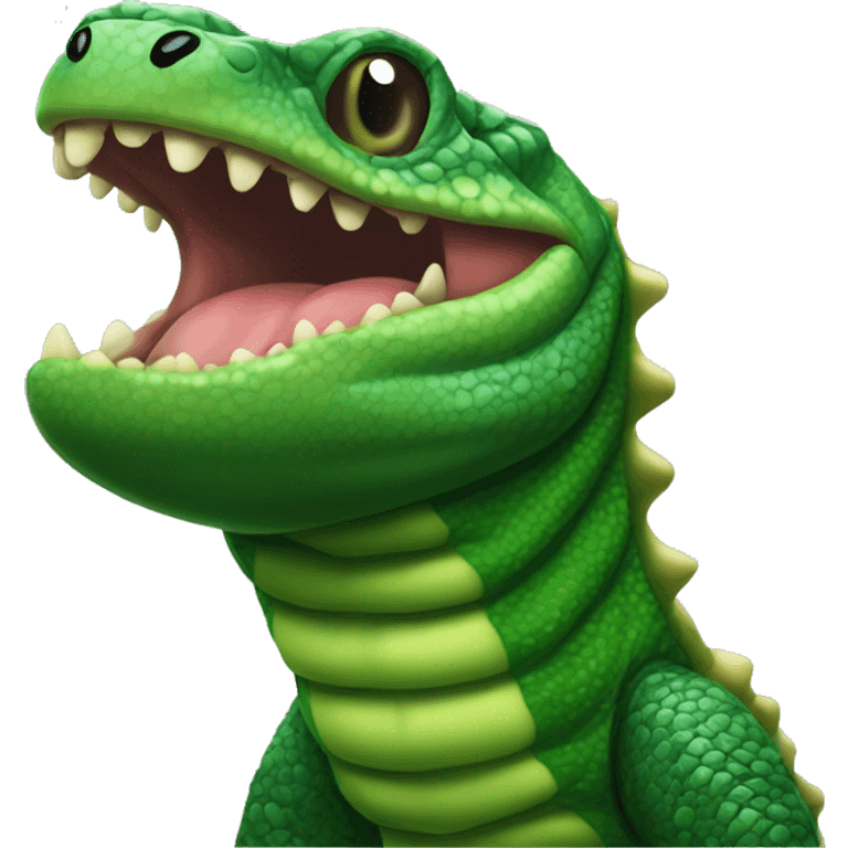 Green Gila Monster Head Big Chin emoji