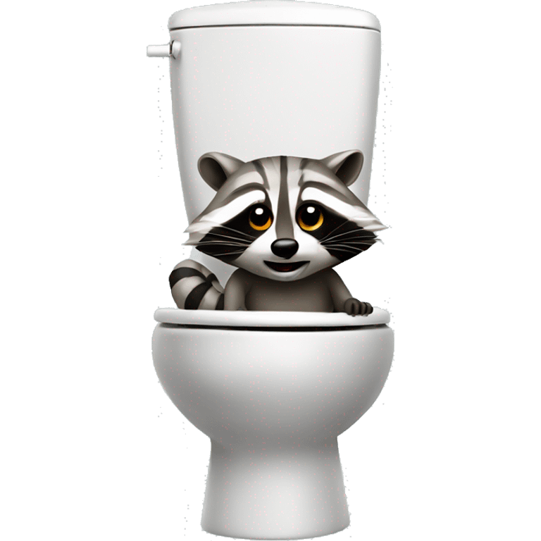 Raccoon on toilet  emoji