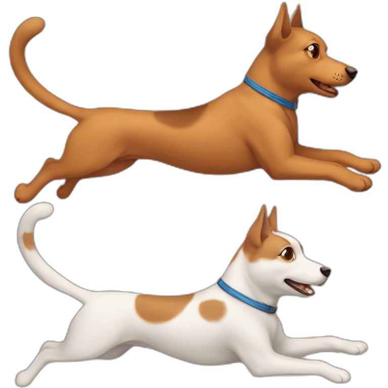 cat racing dog emoji