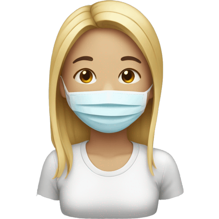 smiling girl with closed eyes ,put on a facial mask emoji