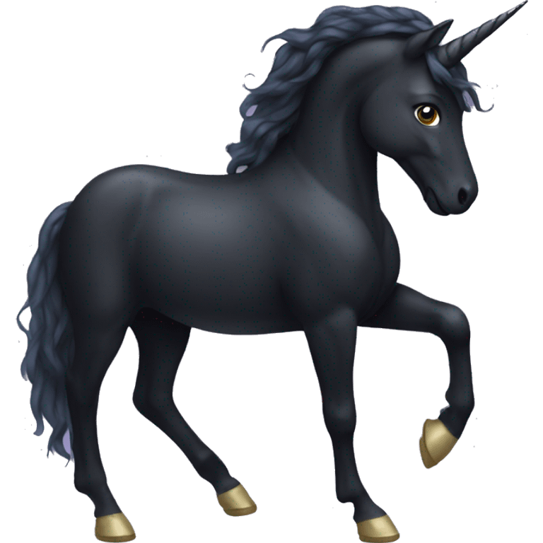 Black unicorn emoji