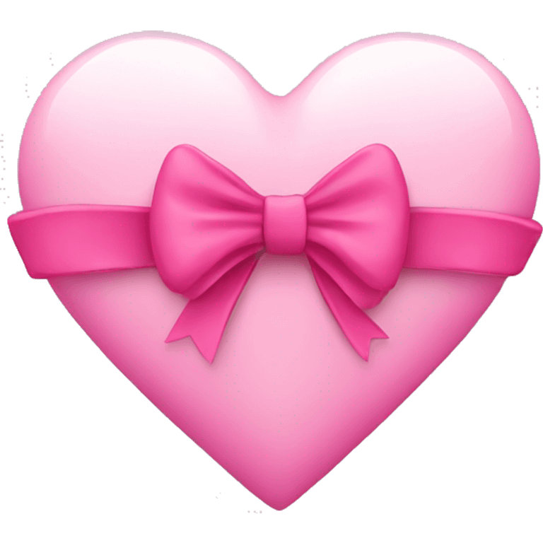 Pink heart with bow emoji