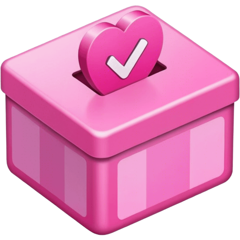 pink check box emoji