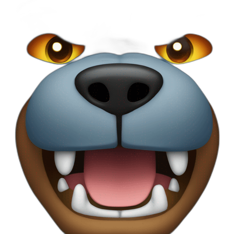 Dark blue orange bear angry 🐻 emoji