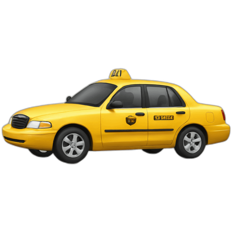 Fat taxi driver emoji