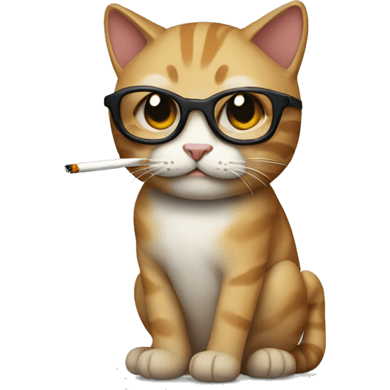 create cat with a cigarette emoji