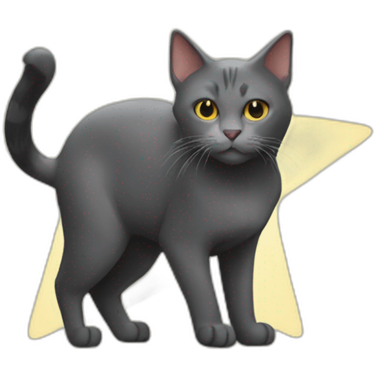 spynx cat next to a star emoji