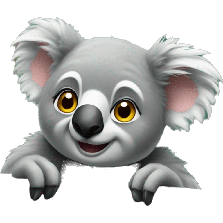 Gruff Koala climbing drag racing emoji