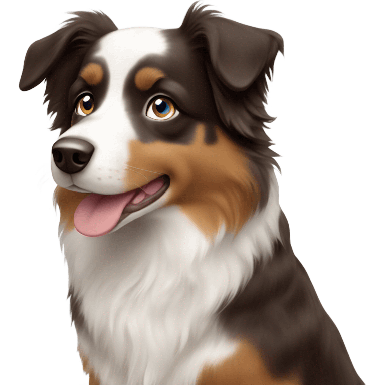 A miniature Australian shepherd with heterochromia emoji