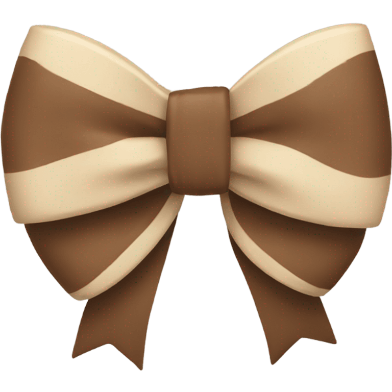 brown bow with beige star emoji