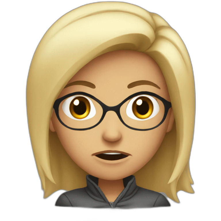 Very angry feminist emoji