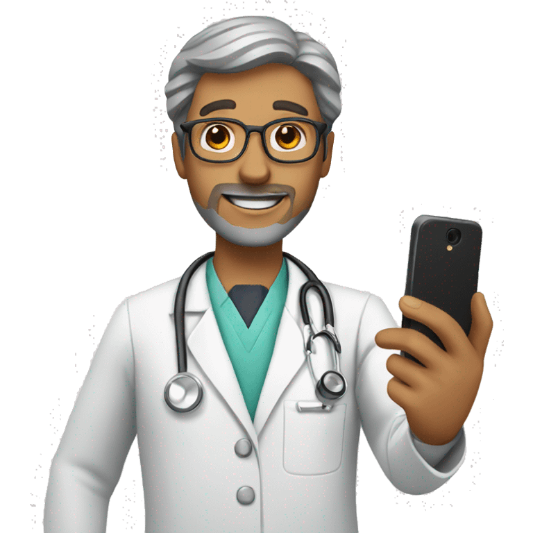 doctor taking selfie emoji