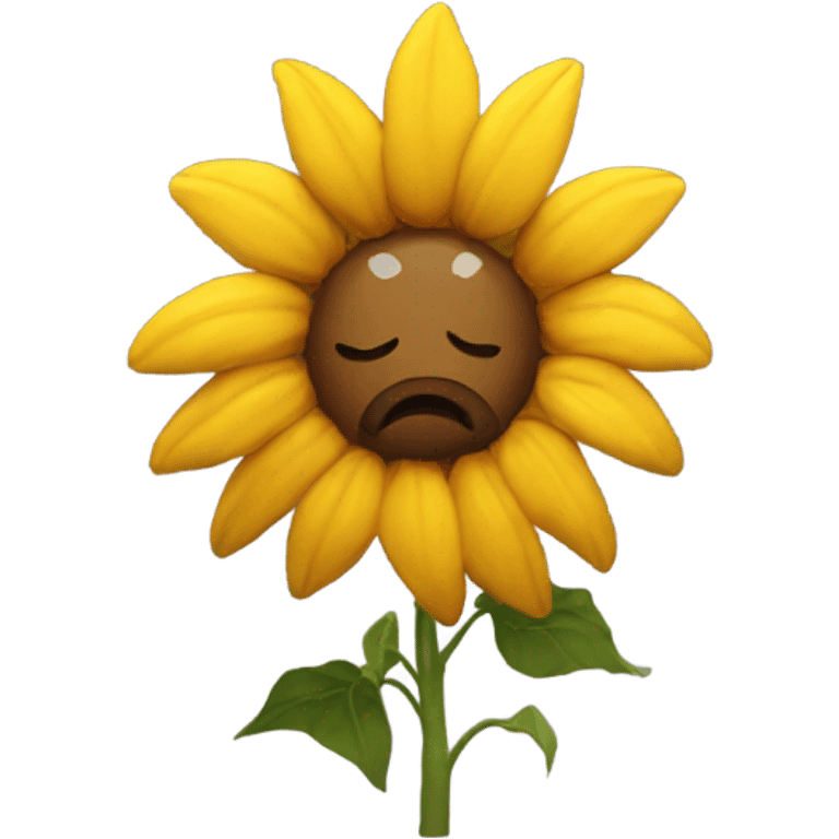 Sad sunflower  emoji