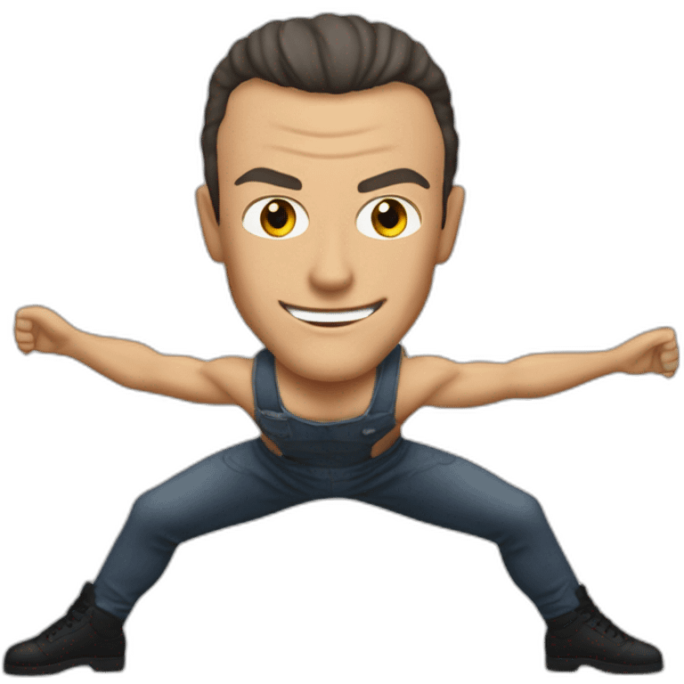 JEAN CLAUDE VAN DAMME in the splits emoji