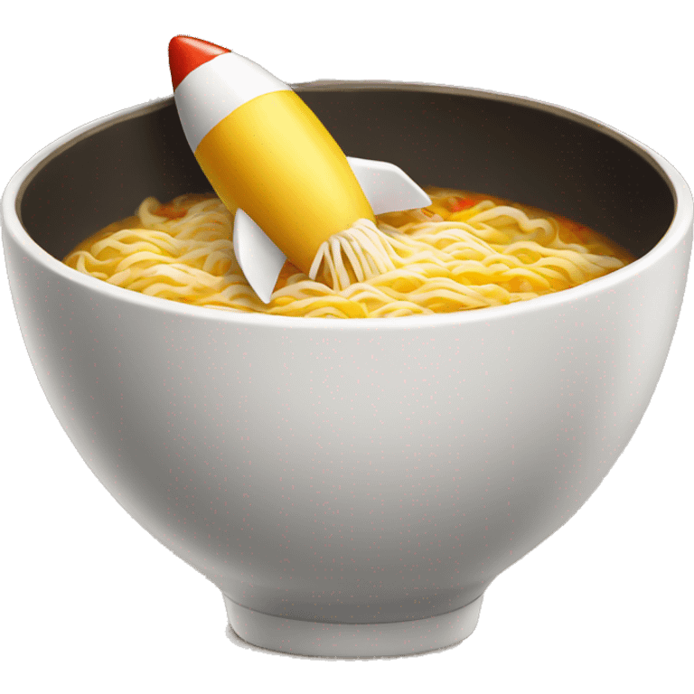 rocket in ramen bowl emoji