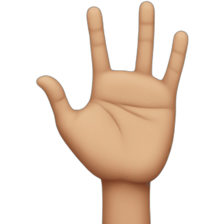 man with one big hand emoji