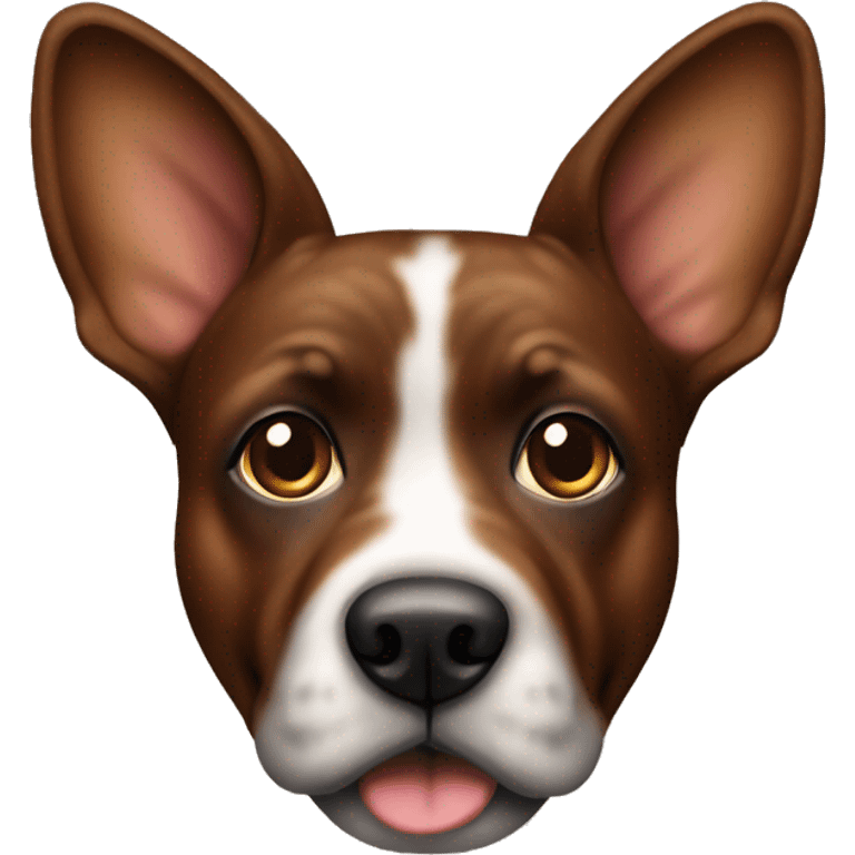 Brown brindle dog with pointy ears emoji