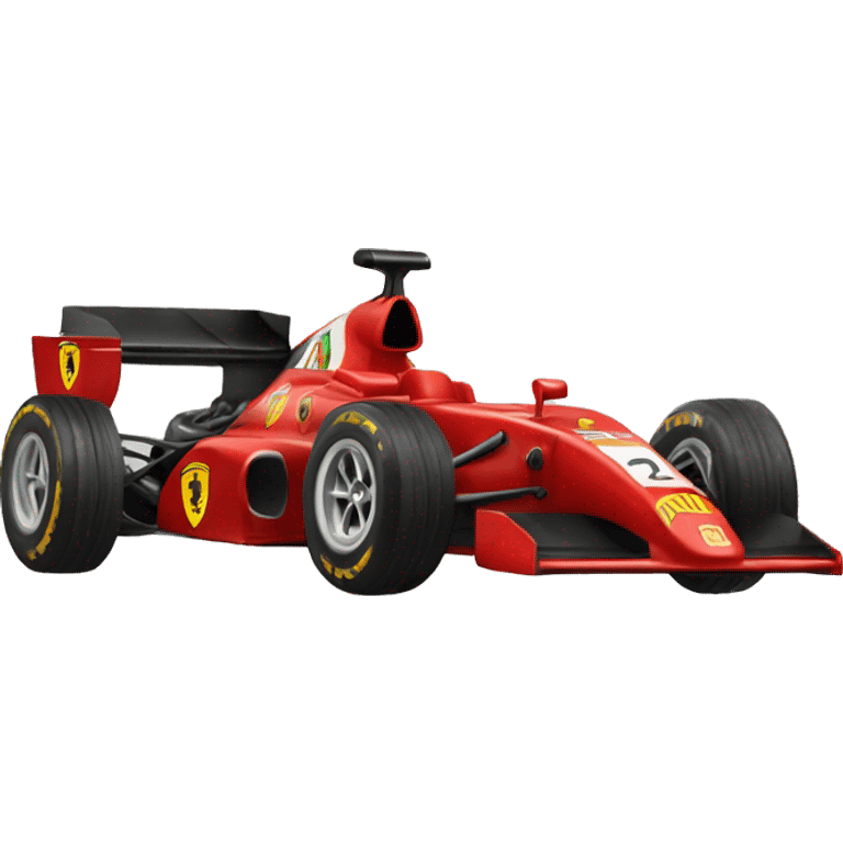 Carro de fórmula 1 Ferrari  emoji