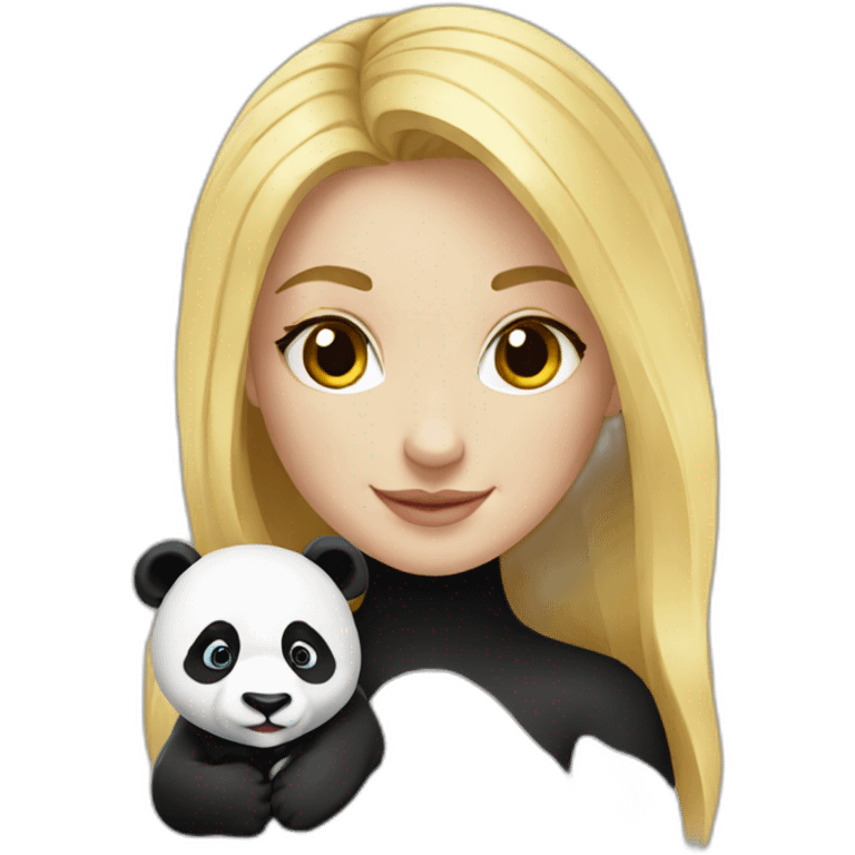 Blondeavec panda emoji