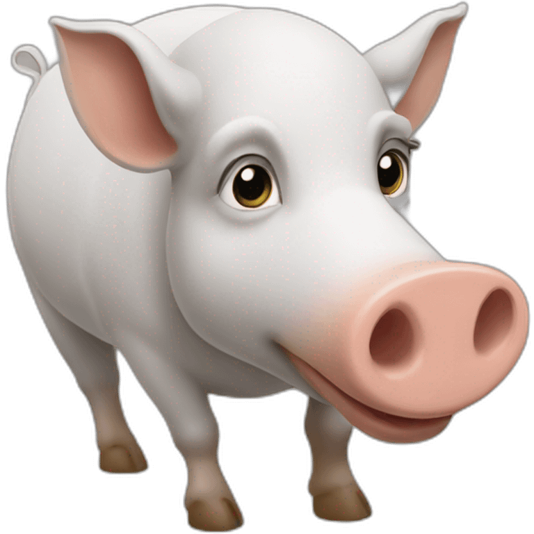 Un arabe sur un cochon emoji