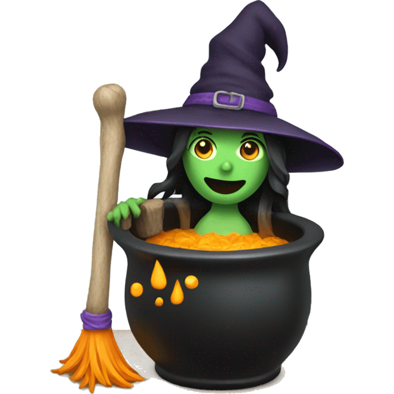 witch on a pestle emoji