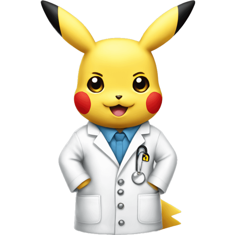 pikachu wears lab coat  emoji