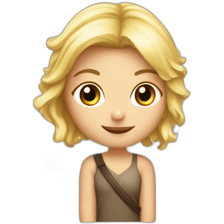 Une fée blonde avec des ailes et wand emoji