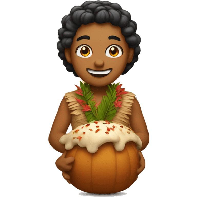 Hawaiian stands happy thanksgiving emoji