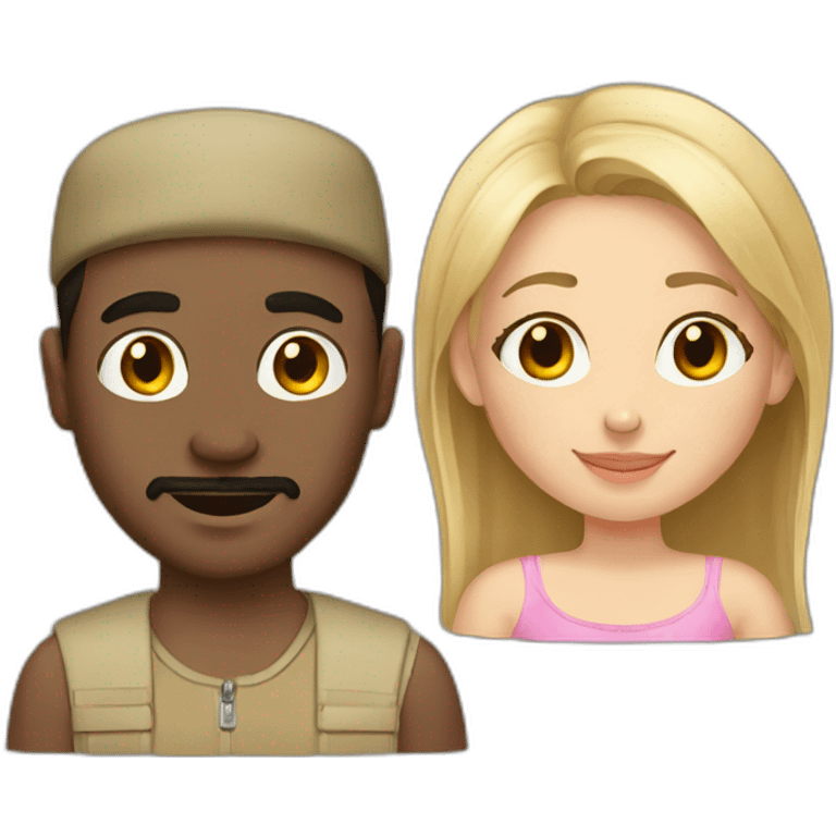 Couple, man malian, girl russian emoji