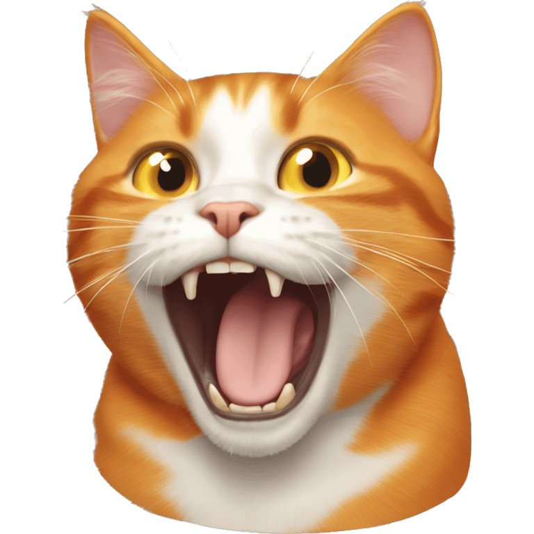 orange cat meowing  emoji