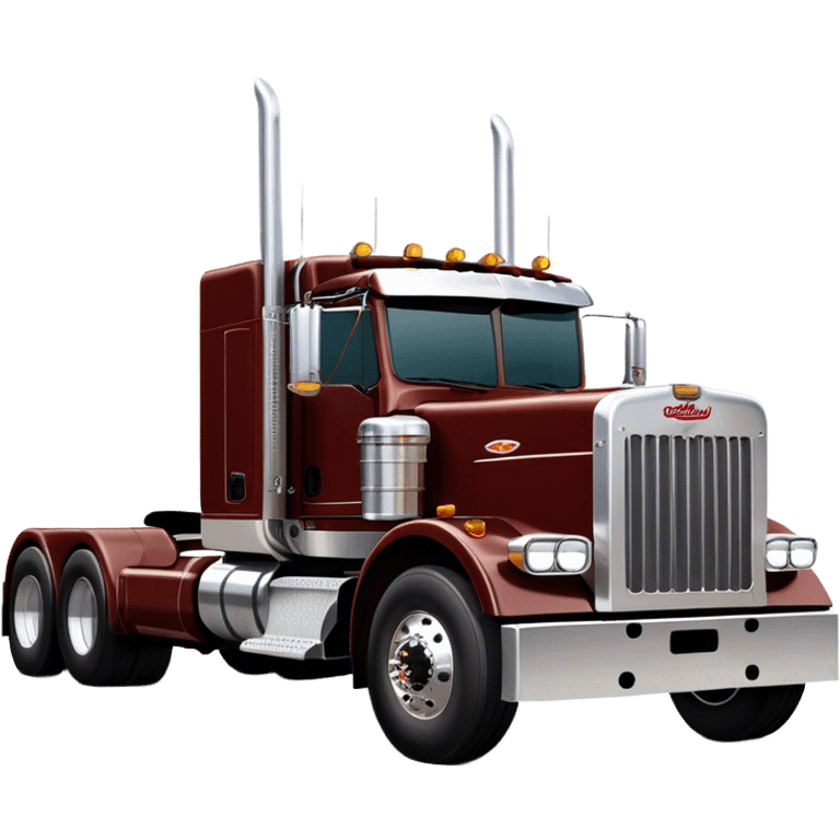 Peterbilt 389 brown cherry with flat top emoji