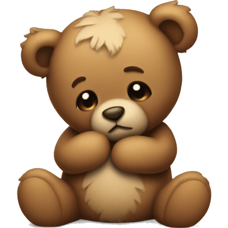 heartbroken teddy bear  emoji