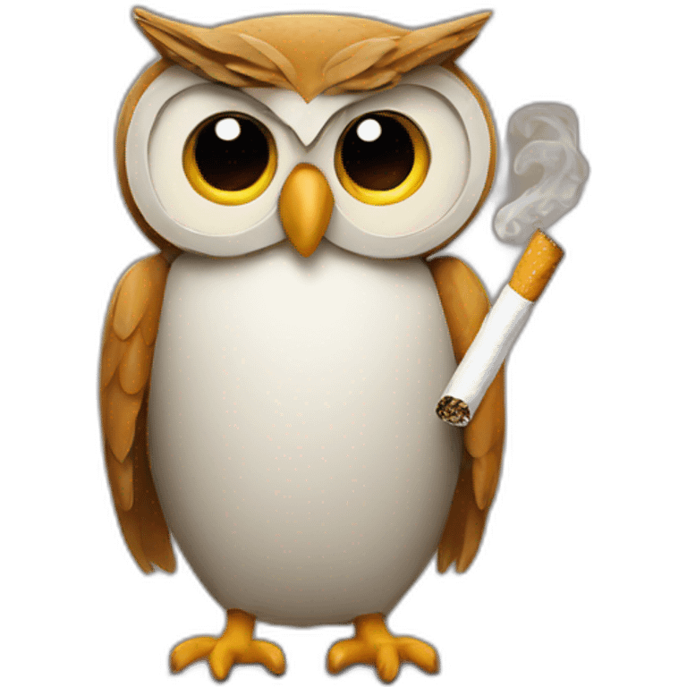 cigarette owl emoji