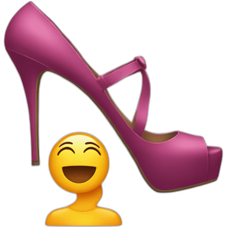 high heels standing on head emoji