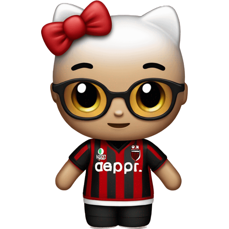 hello kitty with ac milan trikot emoji