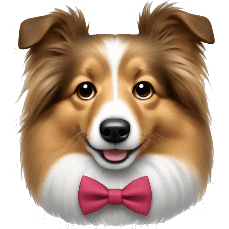 Sheltie with bowtie  emoji