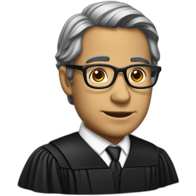 Lawyer en robe noire emoji