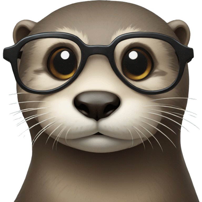 Otter with glasses emoji