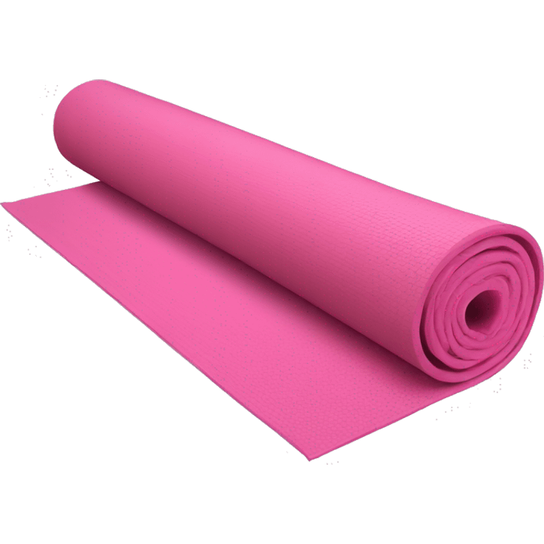 Pink half rolled out yoga mat emoji