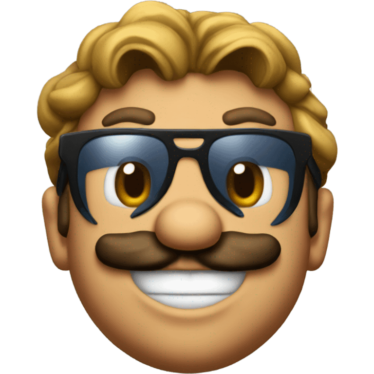 Mario with sunglasses emoji