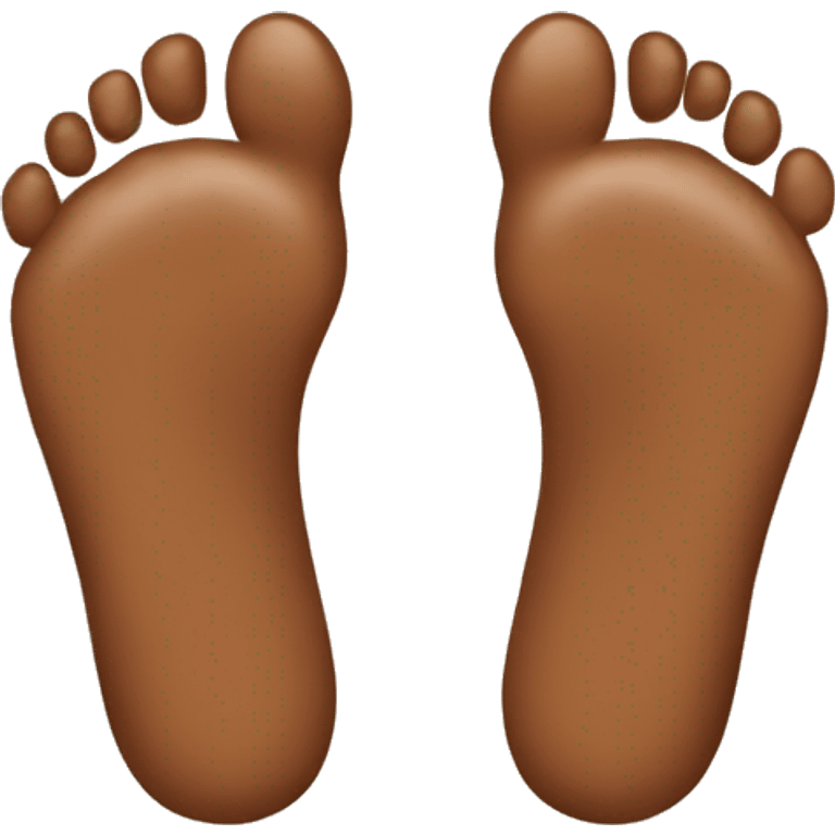 brown feet emoji