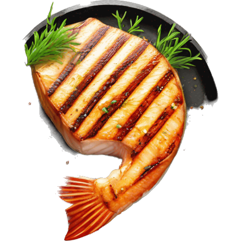 grilled fish steak emoji