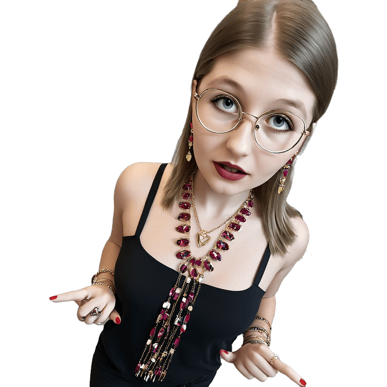 stylish girls with jewelry emoji