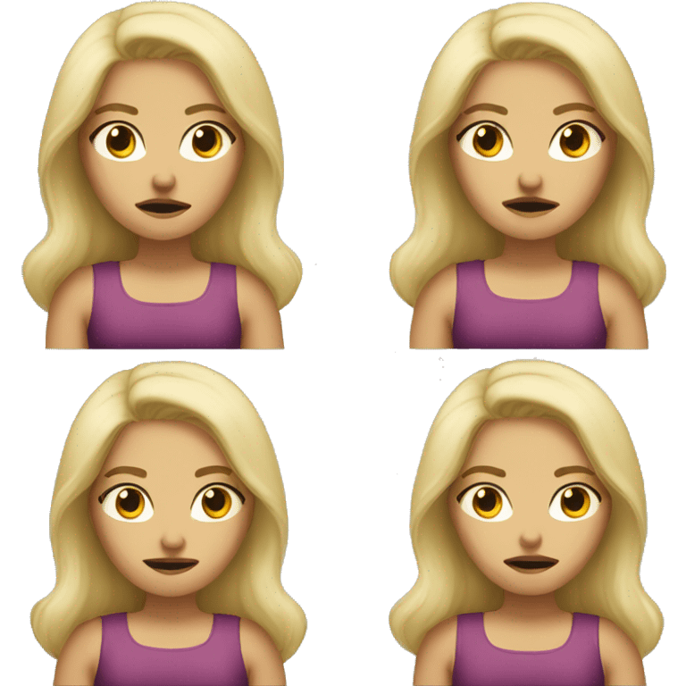 A mean blonde girl  emoji