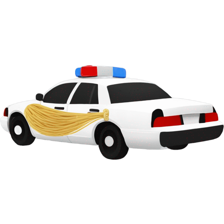 Spaghetti on a cop car emoji