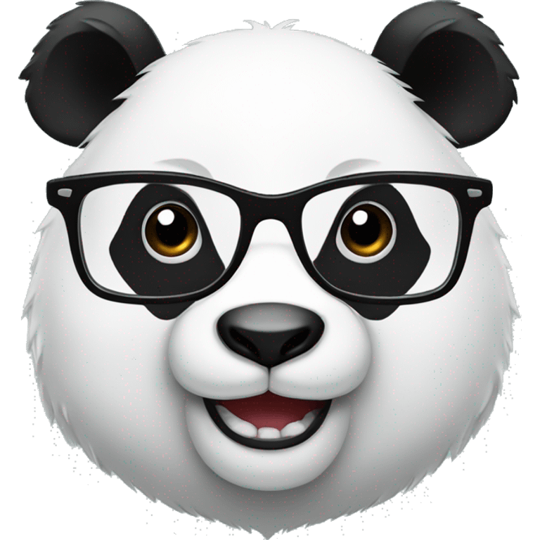 panda with eye glasses emoji